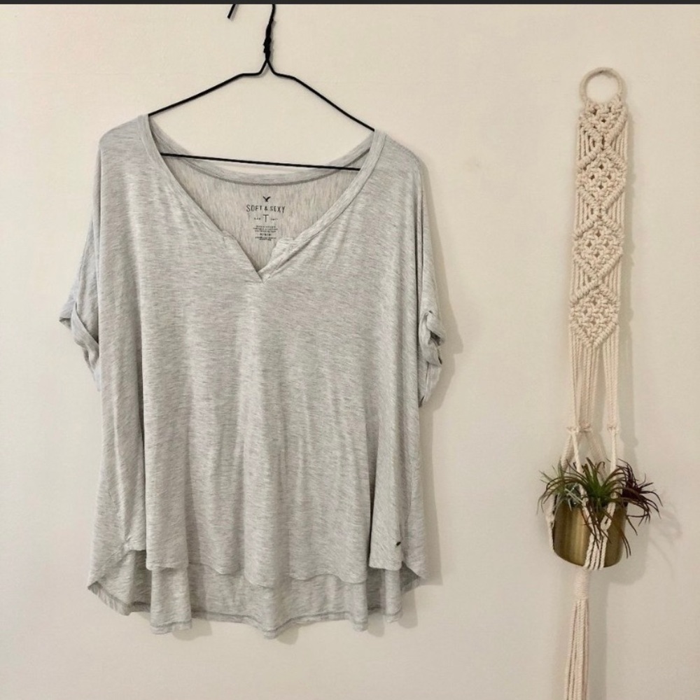 Aerie Soft and Sexy Gray Shirt